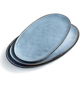 famiware Serving Platter, Oval 15.59/14.3/12.9 inch Serving Dishes for Entertaining, Serving Bowl...