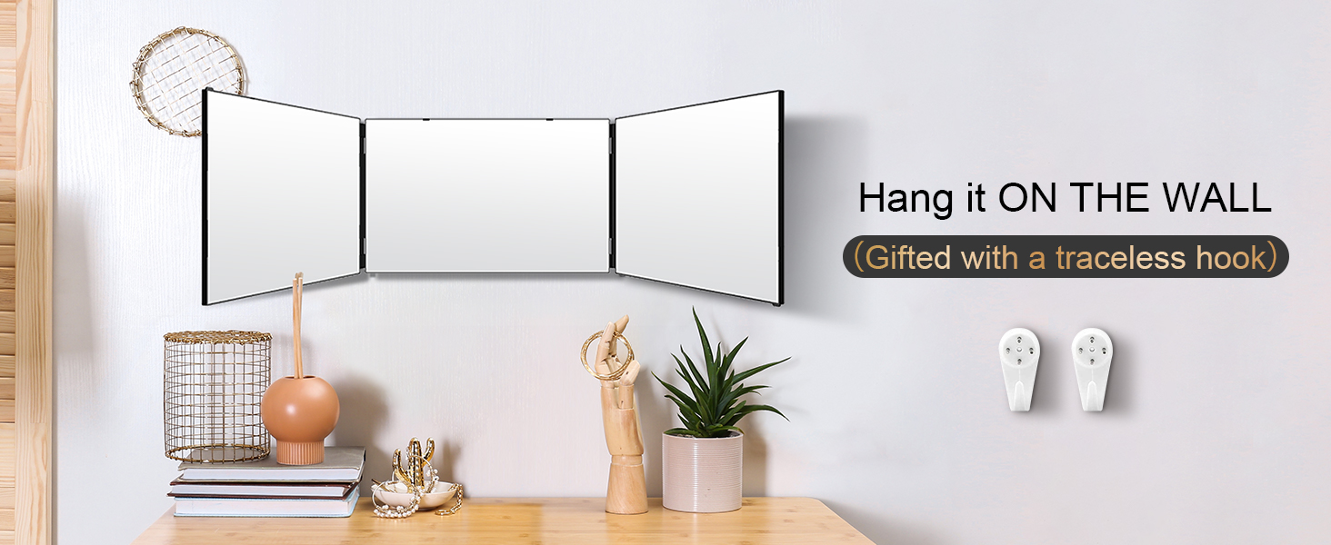 hanging mirror over door
