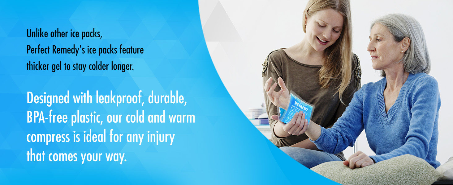 Cold packs for injuries, like gel ice packs, offer relief by reducing pain and aiding recovery.