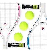 Pro Tennis Racket for Adults, 2 Player 27 inch Speed Tennis Racquet Acceptable for Beginner and P...