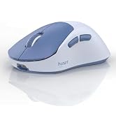 hunart H6 49g Wireless Mouse, Bluetooth & 2.4GHz Rechargeable Mouse, Lightweight Silent Ergonomic...