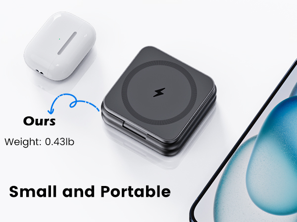 3 in 1 wireless charging station apple Foldable magsafe charger iPhone 15 14 13 12 Pro Max travel