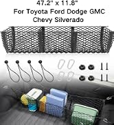 RED WOLF 3 Pocket Truck Bed Cargo Net for Toyota Ford Dodge GMC Chevy Silverado, Universal Pickup...