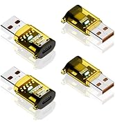 Poyiccot 10Gbps USB to USB C Adapter 4Pack, USB C Female to USB Male Adapter 120W USB 3.2 Type C ...