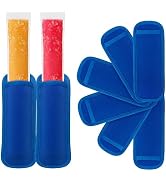6 Pack Reusable Popsicles Frozen Bags Ice Pop Stick Sleeves for Kids, Popsicles Molds for Reusabl...