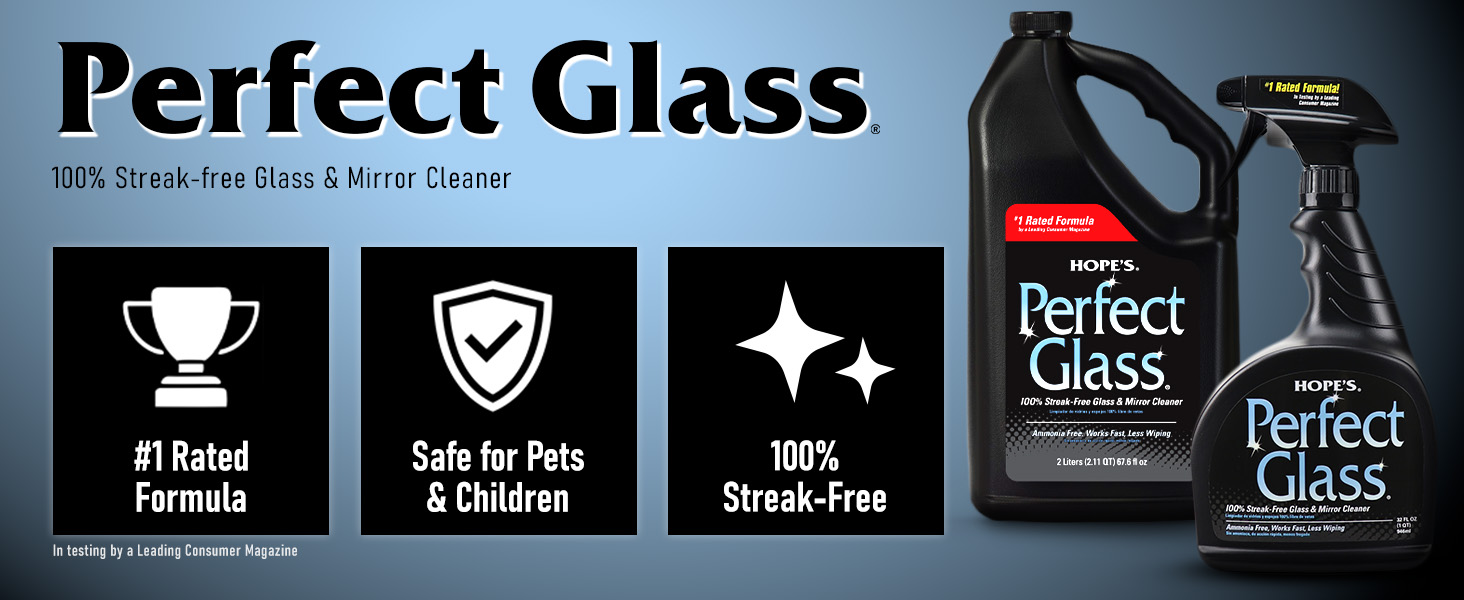 Glass cleaner window spray mirror shine streak free surface smudge remover crystal clear home