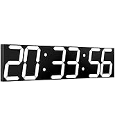CHKOSDA Digital Wall Clock, Oversize Led Digital Clock with Auto Dimmer, Huge Countdown Timer wit...