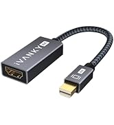 IVANKY 4K Mini DisplayPort to HDMI Adapter, 4K@30Hz Mini DP to HDMI Adapter, Gold-Plated/Braided ...