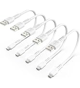 Short Micro USB Cable 1ft, 5 Pack Android Micro USB Cable Standard 2.0 USB A to Micro USB Charger...
