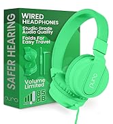 Puro Sound Labs PuroBasic Kid Headphones with Cord - Volume-Limiting & Adjustable with Microphone...
