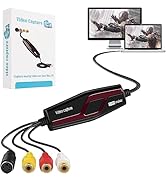 Video Capture Card USB 2.0, RCA to USB Video Capture Device, Digital Video Converter Grabber to S...