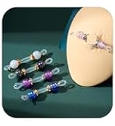 QWALIT 5pairs Dainty Fake Nipple Piercing Fake Nipple Rings Adjustable Elastic Nooses Silicone Ba...
