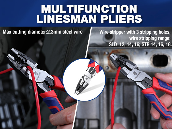 multitool wire cutters Side-Cutting Pliers 8-Inch Linesman Pliers