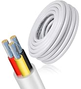 18 Gauge 3 Conductor Electrical Wire, 16.4FT Low Voltage 18/3 Tinned Copper Stranded 3 Wire Cable...