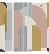 VEELIKE Arches Geometric Wallpaper Peel and Stick Boho Wallpaper Geometric Art Wall Mural 17.7''x...