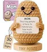 Mom Birthday Gifts from Daughter or Son - Handmade Crochet Potato with 30 Cute Affirmation Cards ...