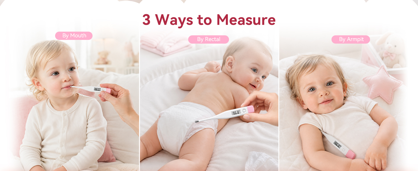 3 Ways to Measure: By Mouth, By Rectal, By Armpit