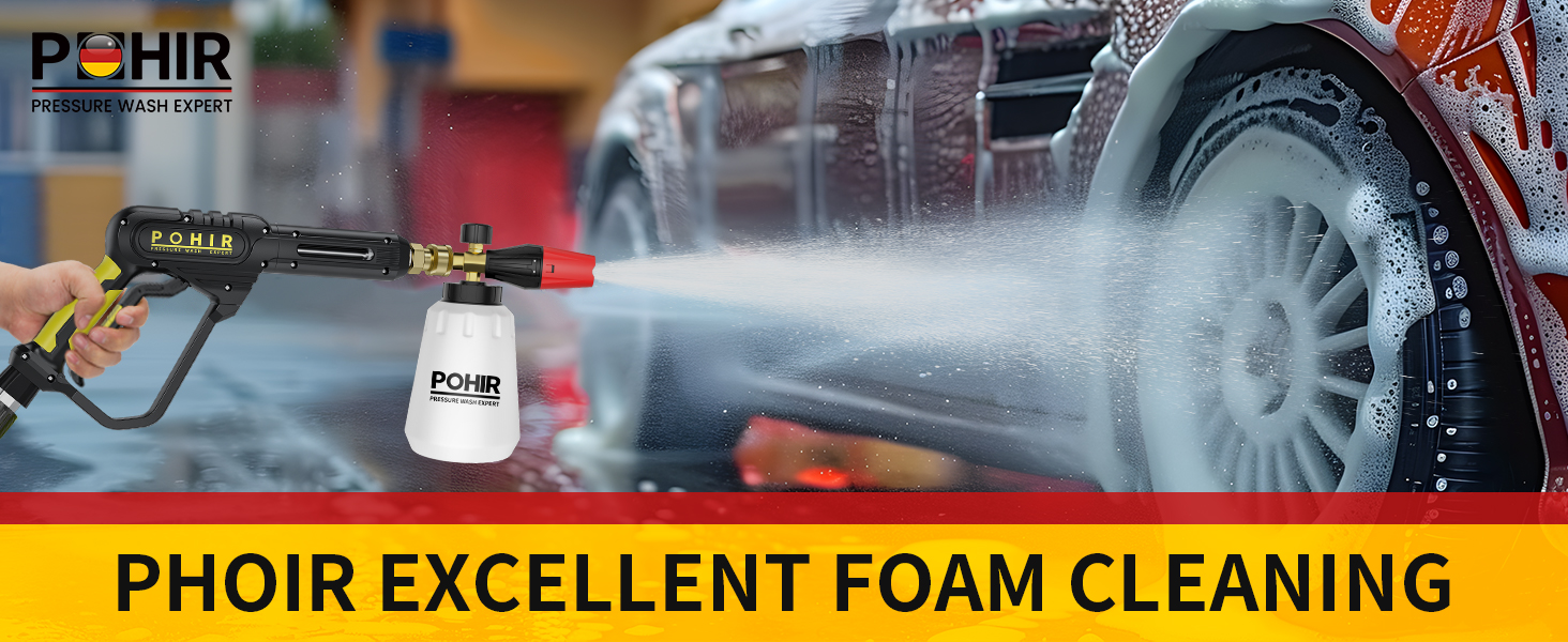 POHIR Pressure washer gun hose foam