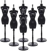 HOMSFOU Doll Cloth Form 6Pcs Doll Mannequin Dress from Plastic Mini Cloth Gown Display Support Ho...