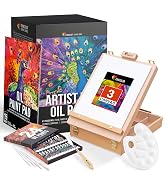 Oil Paint Set - Oil Painting Supplies - Includes Tubes of Oil Paint, Paint Brushes, Palette Knife...