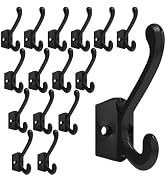 CBWLWJ 16 Pack Heavy Duty Coat Hooks Wall Mounted, Metal Wall Hooks for Hanging, for Living Room,...