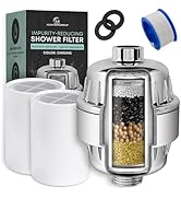 AquaHomeGroup Shower Filter for Chlorine-Free Water (2 Cartridges Included) – Removes Impurities ...