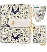 Jogjam Goth Bat Rfid Ladies Wallet, Small Slim Thin Compact Credit Card Women Wallet, Gothic Horr...