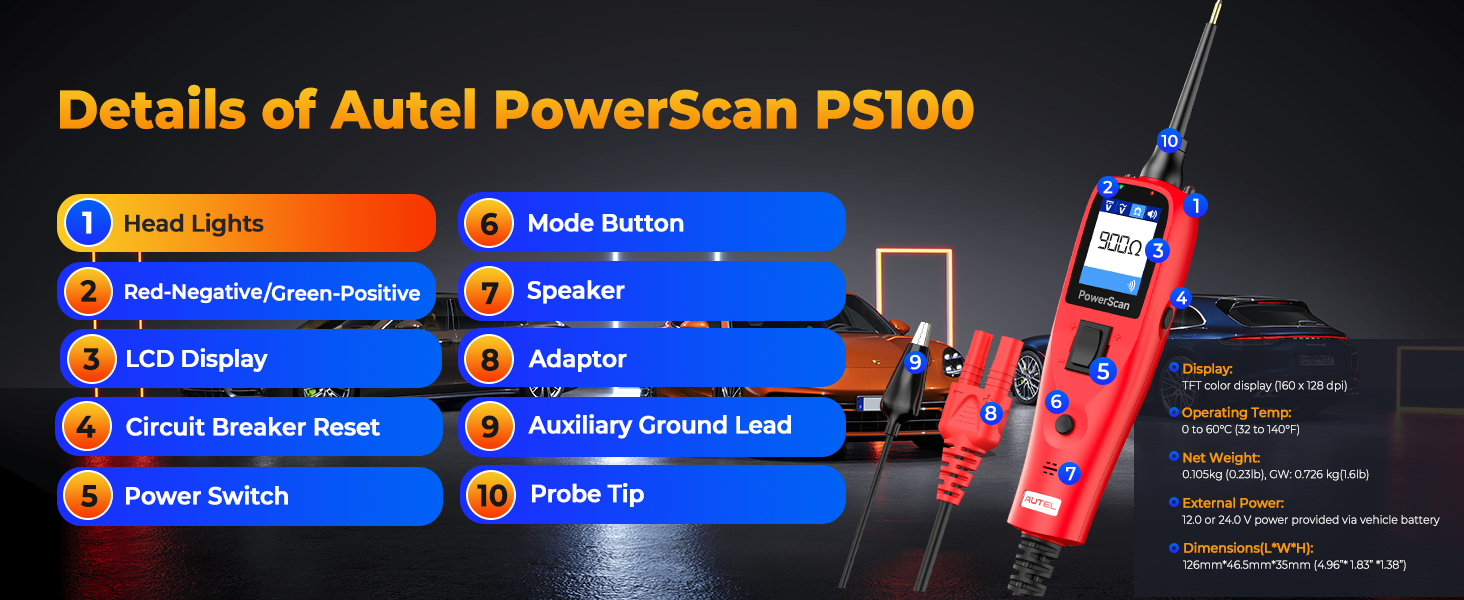 Autel PS100 Automotive Circuit Tester