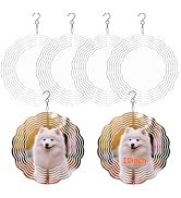 6 Pcs Sublimation Wind Spinner Blanks 10 Inch Round Bulk Aluminum Metal Sublimation Blanks Produc...