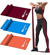 A AZURELIFE Resistance Bands,Professional Non-Latex Elastic Stretch Bands,Long Flat Exercise Band...