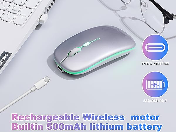 AZTZATZ Wireless Bluetooth Mouse Rechargeable