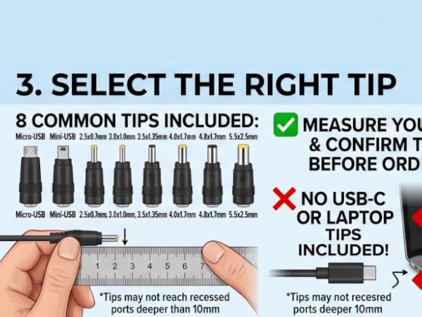 please choose the suitable tips for your devices