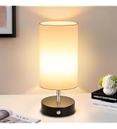 Black Cordless Table Lamp Rechargeable, 6000mAh Battery Operated Bedside Lamps, Portable LED Desk...