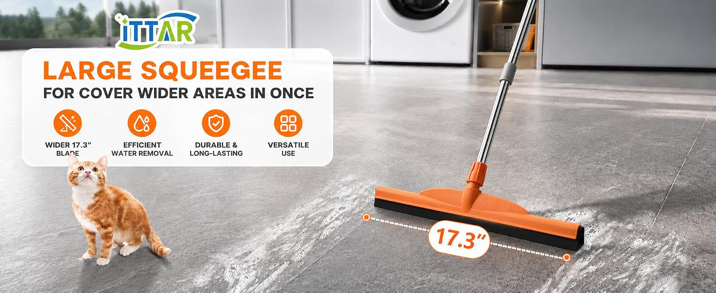 large squeegee broom cover wider areas in once