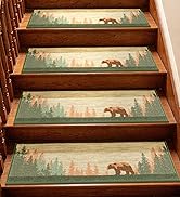 Bald Eagle Grip Stair Stair Treads for Wooden Steps, Golden Pines & Bear, 15 pcs