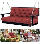 SXBFHGH Porch Swing Cushions 3 Seater Replacement Thicken 5" Waterproof & Fade Resistant Swing Cu...