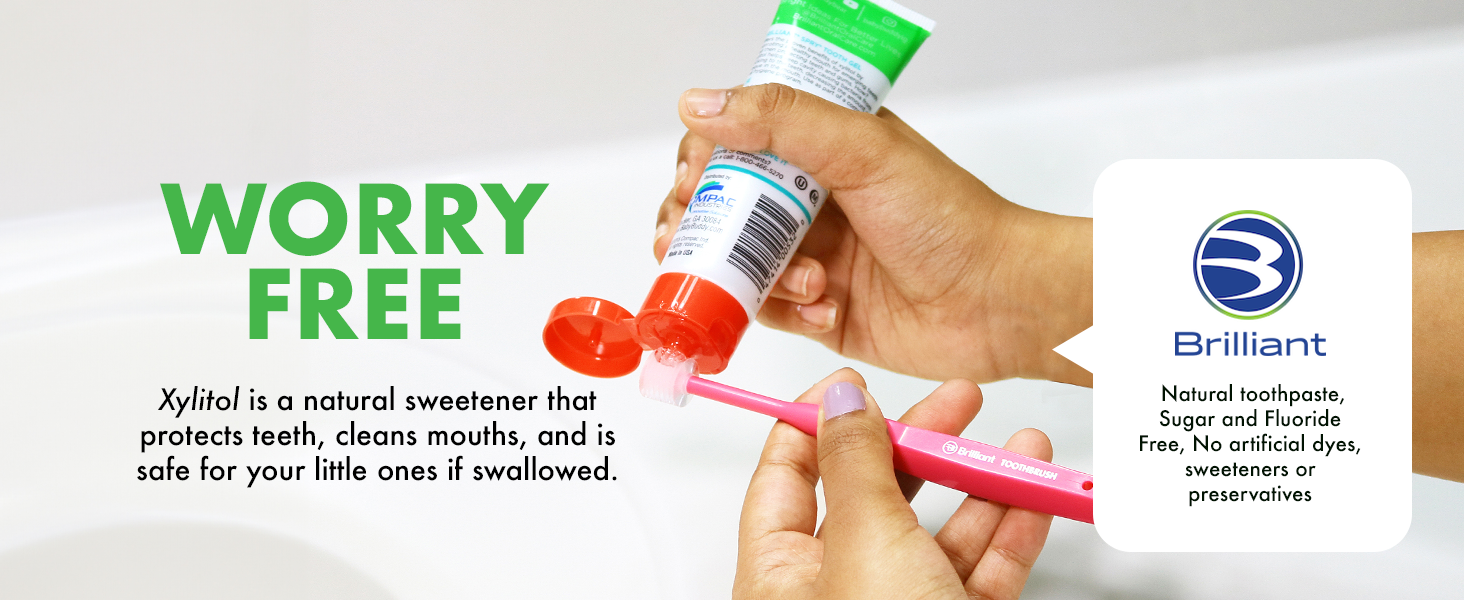 is fun and tasty, with healthy benefits for children’s teeth, gums, tongue, and mouth