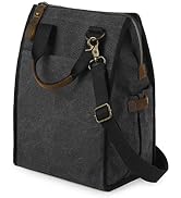 SMRITI Insulated Canvas Lunch Bag for Women/Men-9.6 L Reusable Leakproof Lunch Tote Bag for Work ...