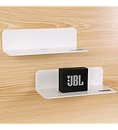 OAPRIRE White Floating Shelves Wall Mounted Set of 2 - Easily Expand Wall Space - Acrylic Hanging...