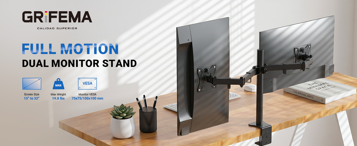 dual monitor stand
