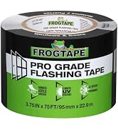 FrogTape Pro Grade Flashing Tape for Windows & Doors, 3.75 Inch Width - 75 Foot Roll, All Weather...