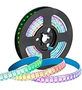 SEZO WS2812B LED Strip Light 3.3FT/1M Individually Addressable Programmable 5050SMD Digital RGB A...