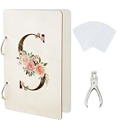 SUPERDANT Letter S Greeting Card Organizer Flowers Postcard Binder Birthday Wooden Cards Keeper S...