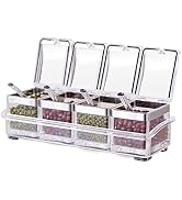 Tenta Kitchen Gourmet Acrylic Seasoning Box - Premium Quality Pure Acrylic Container and Case- 18...