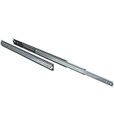 TCH Hardware 36 Inch Heavy Duty 250 lb Steel Drawer Slides - 3/4" Wide - Full Extension with Over...