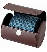 Tie Box Travel Case Men's Necktie Gift Box Cylinder Shape Anti-Wrinkle Storage Business Gift Bow ...