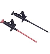 BOCEUC Flexible Test Hook Clamp, Heavy Duty Test Hook Clips with 4mm Banana Socket for Automotive...