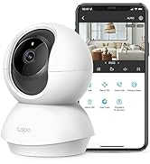 Tapo TP-Link 2K Pan Tilt Security Camera for Baby Monitor, Dog Camera w/Motion Detection, 2-Way A...