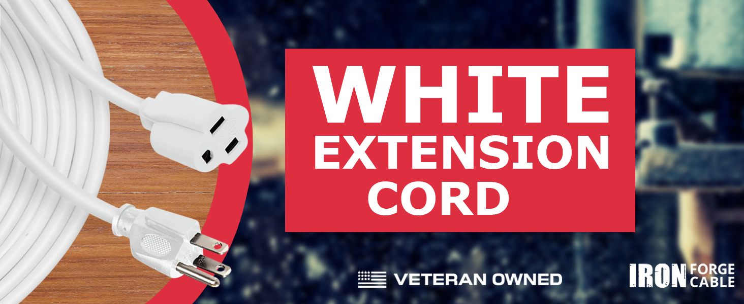 White Single Extension Cord