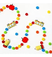 JarThenaAMCS 8.2Ft Back to School Felt Banner Cute School Bus Apples Pencil Hanging Garland Color...